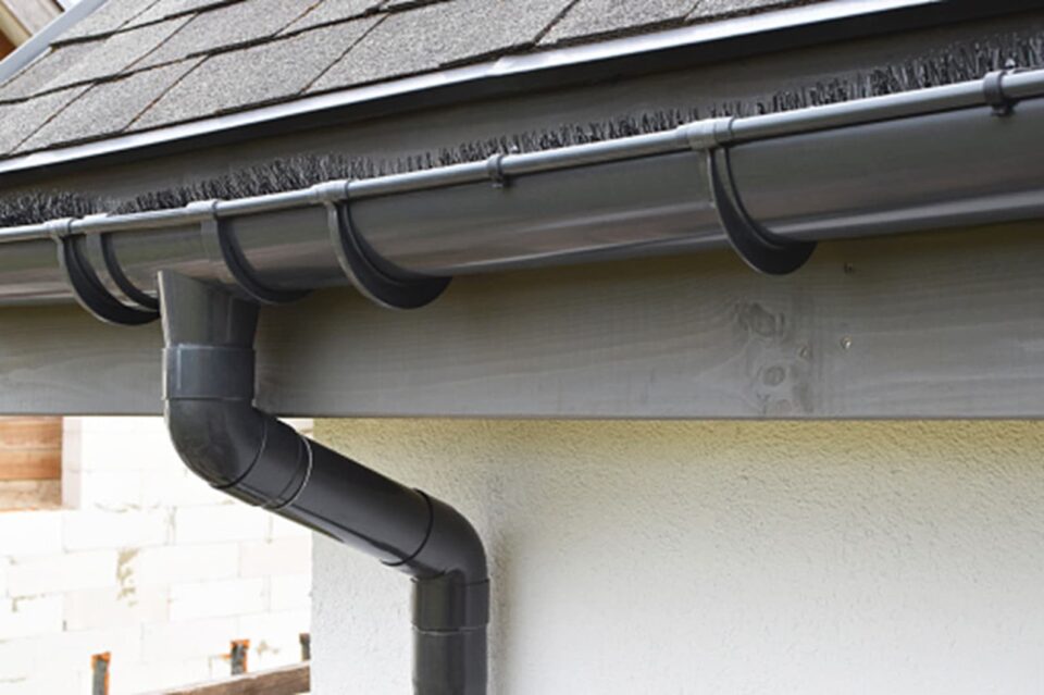 Half-round gutters on a home in Salt Lake City, UT