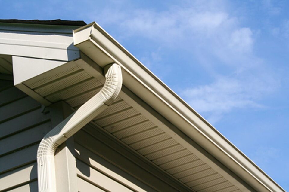 Straight-faced gutter installation on a home in Salt Lake City